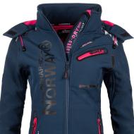 Parka Softshell Marine/Rose Femme Geographical Norway Reine vue 3