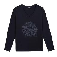 T-Shirt Manches Longues Marine Foncé Femme TBS LUGDOTEE
