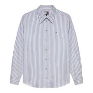 Chemise Bleu Foncé à rayures Femme Tommy Hilfiger Oxford pas cher