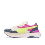 Baskets Blanche/Jaune Femme Puma Cruise Rider pas cher