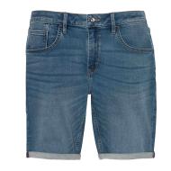 Short en Jean Bleu Homme Schott Luca pas cher