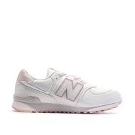 Baskets Blanc/Rose Femme/Fille New Balance 574 vue 2