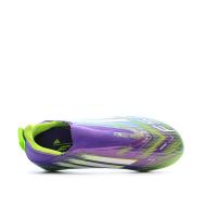 Zapatillas de fútbol moradas/amarillas para niños Adidas F50 League Ll FG/MG ver 4