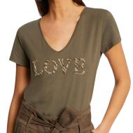 T-shirt Kaki Femme Morgan Dove pas cher