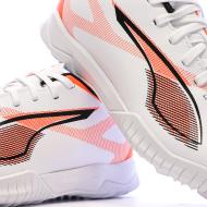 Chaussures de football Blanches/Oranges Garçon Puma Ultra 5 Play vue 7