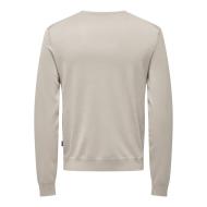 Pull Beige Homme Only & Sons Life Crew Knit vue 2