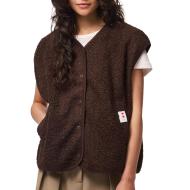 Gilet sans manche Marron Femme Pieces Katty