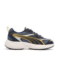 Baskets Gris Bleuté/Orange Fille Puma Morphic vue 2