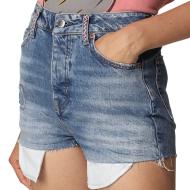 Short en jean Bleu Femme Superdry Skinny Hot pas cher