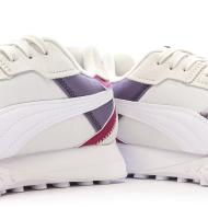 Baskets Blanches/Violettes Femme Puma Blktop vue 7