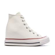 Baskets Compensées Blanc Femme Converse Chuck Taylor All Star Wedge vue 2