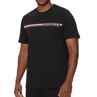 T-shirt Noir Homme Tommy Hilfiger Chest Stripe