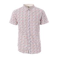 Chemise Blanche/Marine/Orange Homme RMS26 4783 pas cher