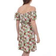 Robe Blanche/Verte Femme Vero Moda Easy vue 2