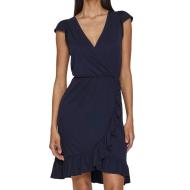 Robe Marine à volants Femme Vila Mooney