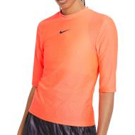T-Shirt Orange Fluo Femme Nike Icone Clash