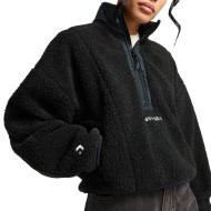 Sweat Noir Femme Converse Sherpa Half pas cher
