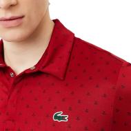 Polo de Golf Rouge Homme Lacoste regular fit protection UV vue 2