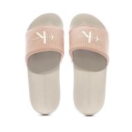 Claquettes Grises/Roses Femme Calvin Klein Jeans YW0YW01835 vue 3