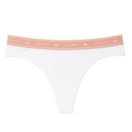 Tanga Blanc/Rose Femme Lacoste More pas cher
