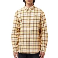 Chemise à Carreaux Beige Homme Timberland Flannel Check pas cher