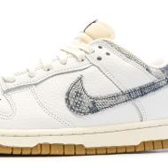Baskets Blanches/Grises Homme Nike Dunk Low vue 7