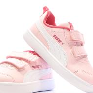 Baskets Roses/Blanches Fille Puma Courtflex V2 vue 7