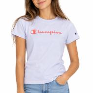 T-Shirt Bleu clair Fille Champion Script pas cher