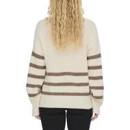 Pull Ecru/Marron à rayures Femme Only Monna vue 2