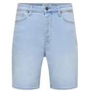 Blaue Jeans-Shorts für Herren von Only & Sons, Modell „Onsfade Stretch“ Ansicht 3