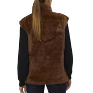 Gilet Fausse Fourrure Camel Femme Vero Moda Japoppy vue 2
