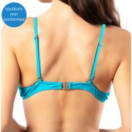 Haut de Bikini à Motif Turquoise Femme Sun Project Push Up vue 2