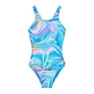 Maillot de bain 1 pièce Rose/Bleu Fille Nike Fastback pas cher
