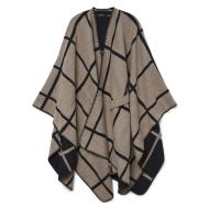 Poncho Marron/Noir Femme Vero Moda Fiona vue 2