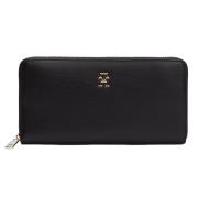 Portefeuille Noir Femme Tommy Hilfiger Th Icon Lrg Za pas cher