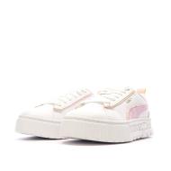 Baskets Blanches/Roses Fille Puma Mayze vue 6