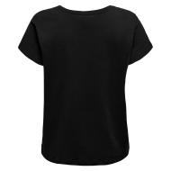 T-Shirt Noir Femme ONLY Mally Life vue 2