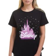 T-Shirt Noir Femme Disney Princess Castle pas cher