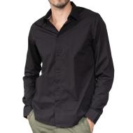 Chemise Noire Homme Deeluxe Hecho pas cher