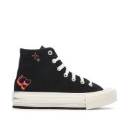 Baskets Noires Fille Converse Chuck Taylor All Star Eva vue 2