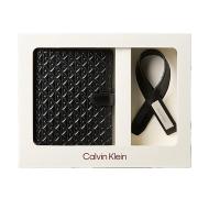 Coffret Etui passeport + Étiquette à bagages Noir Homme Calvin Klein Jeans pas cher