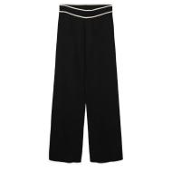 Pantalon fluide Noir Femme Vero Moda Contrast pas cher