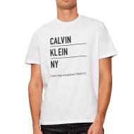 T-Shirt Blanc/Noir Homme Calvin Klein Jeans LV04RD818G pas cher