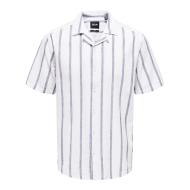 Chemisette Blanche/Gris Homme Only & Sons Stripe