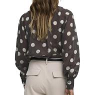 Blusa de lunares marrón para mujer JDY Fay ver 2