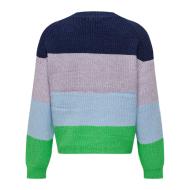 Pull Marine/Violet Fille Kids Only Stripe vue 2