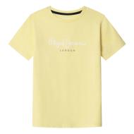 T-shirt Jaune Garçon Pepe Jeans New Art pas cher