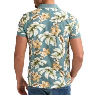 Polo Bleu à Motifs Homme Petrol Industries POL908 vue 2