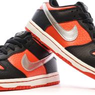 Baskets Orange/Noire Garçon Nike Dunk Low vue 7
