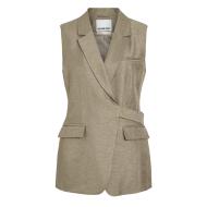 Veste Sans manche Marron Femme Vila Roujuliet Waistcoat vue 3